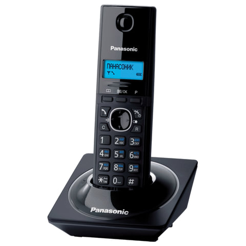 превью Радиотелефон PANASONIC KX-TG1711RUB, память на 50 номеров, АОН, повтор, часы/будильник, чёрный