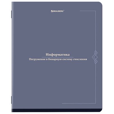 Тетрадь предметная VINTAGE 48 л., SoftTouch, ИНФОРМАТИКА, клетка, подсказ, BRAUBERG