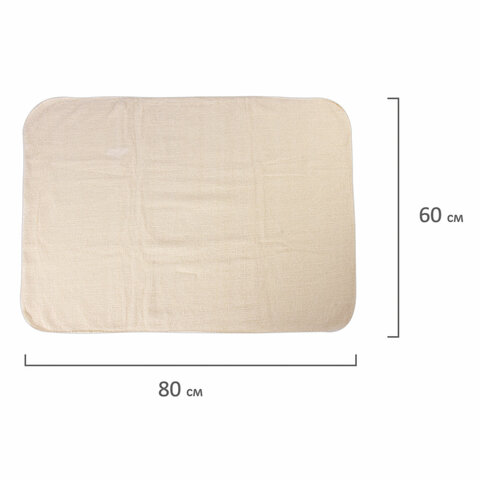 Тряпка для пола 60×80 см, трехслойная, нитепрошивная (НЕТКОЛ), 360 г/м2, 100% хлопок, LAIMA