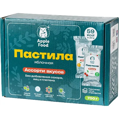Пастила Apple Food в ас. слив_барб_груш_абрик_клуб_лес. яг_виш_ябл, 700г