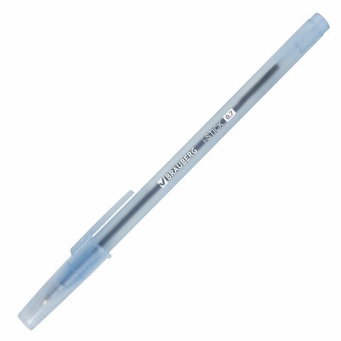 Ручка шариковая BRAUBERG «i-STICK» СИНЯЯ, пишущий узел 0.7 мм, линия письма 0.35 мм