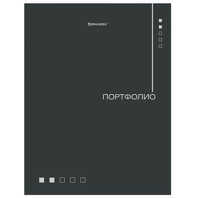 Папка-портфолио универсальная, 4 кольца, 20 файлов, 7БЦ матовая, BRAUBERG «Minimalism»