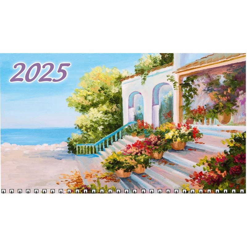 Календарь настен 3-х бл,2025, Приморский пейзаж, офс,195×465, КМ11-25