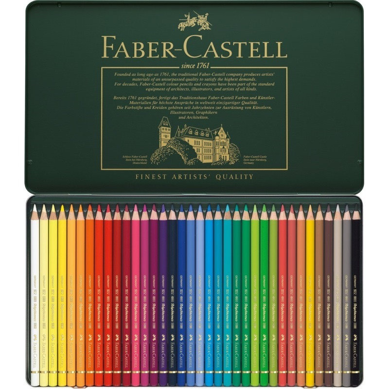 Карандаши цветные 36цв Faber-Castell Polychromos мет короб 110036