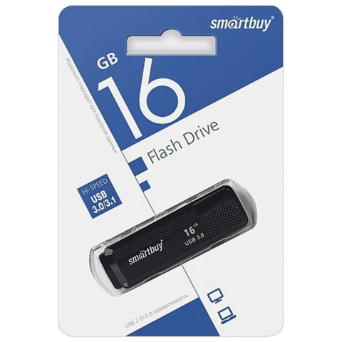 Флэш-диск 16 GB SMARTBUY Dock USB 3.0, черный