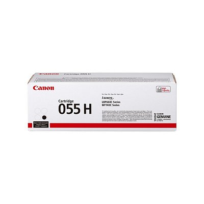 Картридж лазерный Canon 055 H BK 3020C002 черный повышенной емкости оригинальный