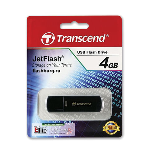 Флеш-память Transcend JetFlash 350 4 Gb USB 2.0 черная