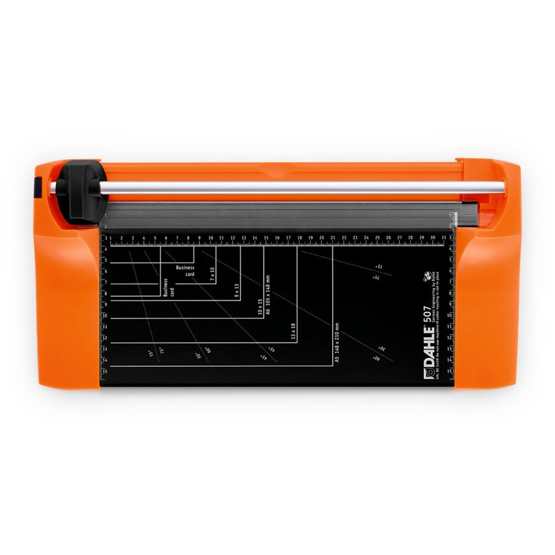 Резак роликовый А4 Dahle Color ID 507, 320мм, до 8 листов, оранжевый, металлическое основание