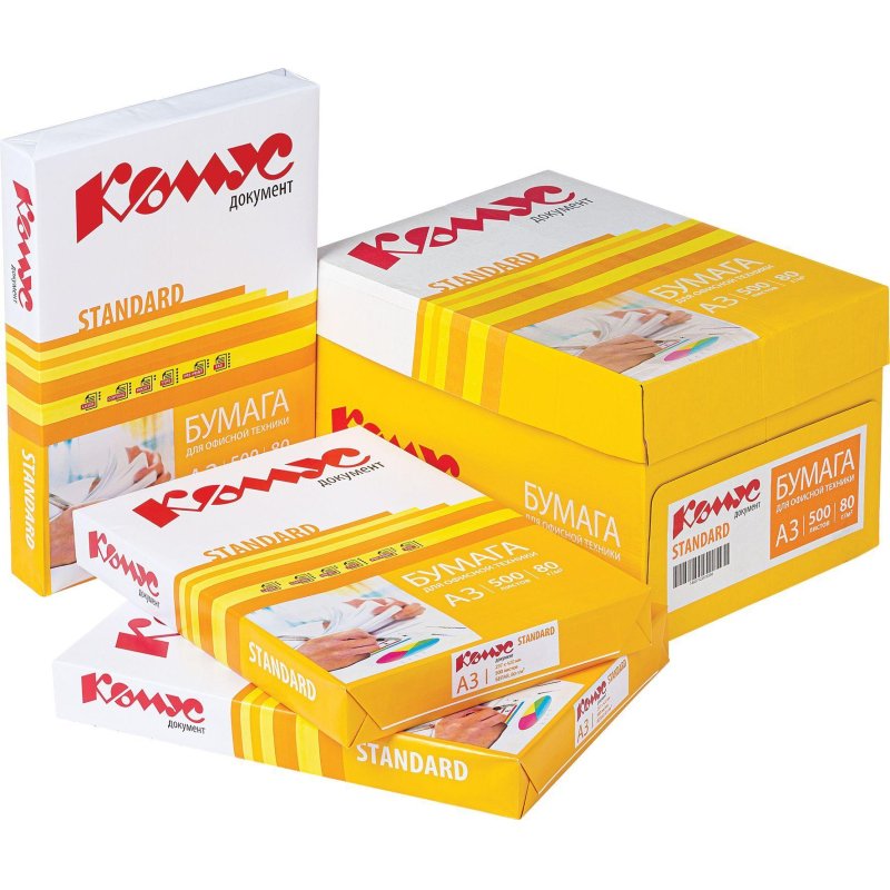 Бумага КОМУС ДОКУМЕНТ Standard (А3, марка С, 80 г/кв. м, 500 л)