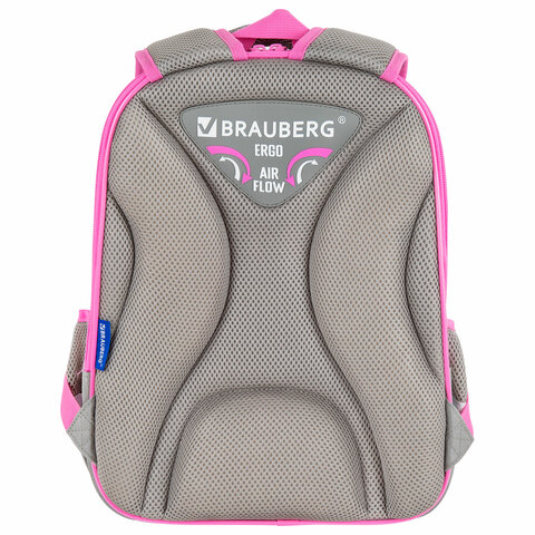 Ранец BRAUBERG QUADRO, 3 отделения, с брелком, Hi there, велюровая панель, 37×28х18 см