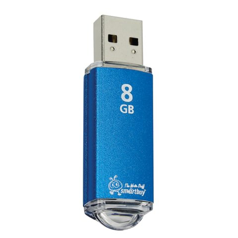 Флеш-память SmartBuy V-Cut 8Gb USB2.0 голубая