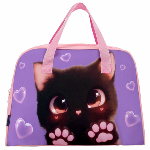 Сумка для занятий BRAUBERG с ручками, 35×25x15 см, Paw prints
