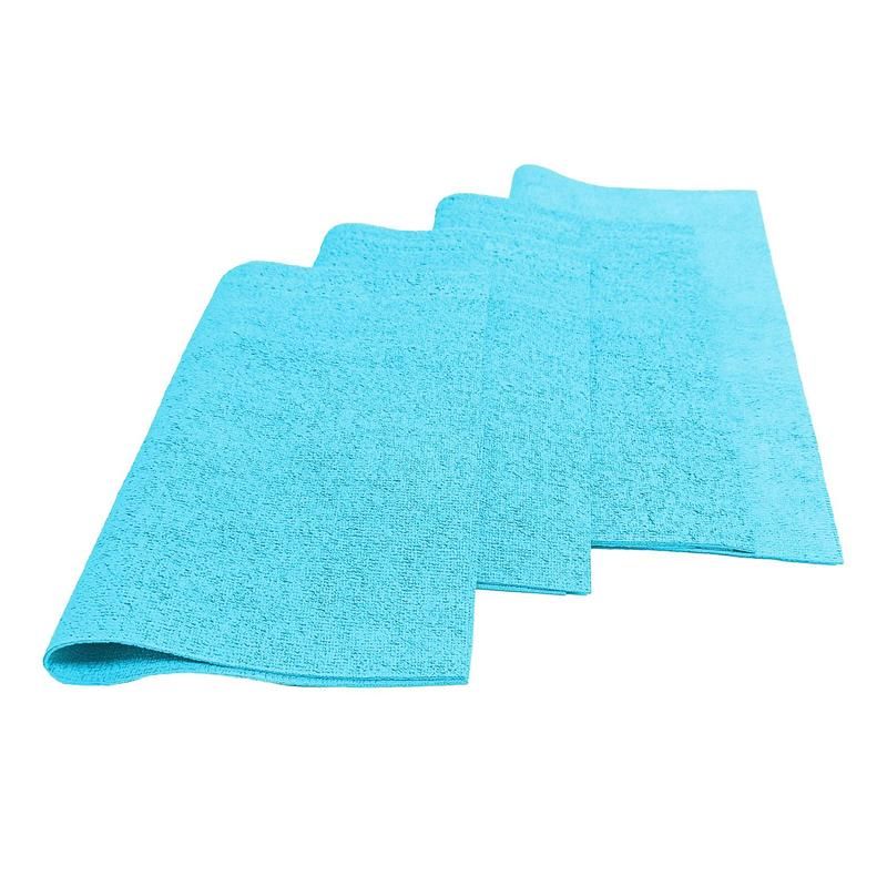 превью Салфетки хозяйственные Микрополимер микрофибра 40×35 см 310 г/кв. м синие 5 штук в упаковке