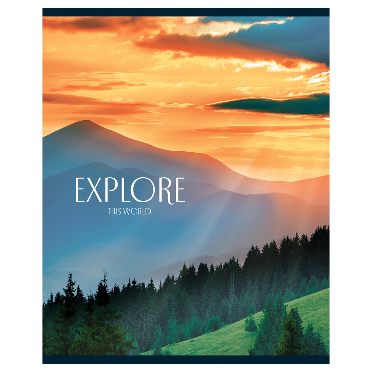 Тетрадь 48л., А5, клетка BG «Explore», глянцевая ламинация