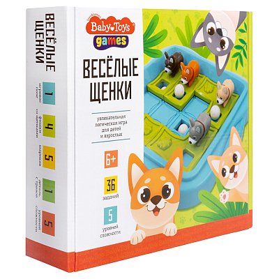 Игра настольная BabyToys «Веселые щенки», картонная коробка