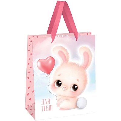 Пакет подарочный 18×23×10см MESHU «Funny bunny», матовая ламинация