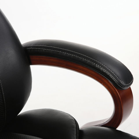 Кресло офисное BRABIX PREMIUM «Magnum EX-701», дерево, рециклированная кожа, черное
