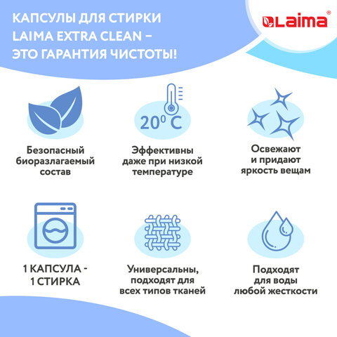 Капсулы для стирки большие концентрат 4 в 1с кондиционером«Магия сакуры»60 шт. LAIMA608877