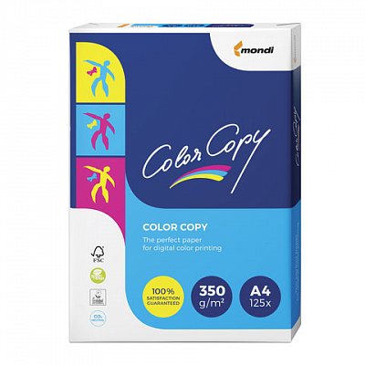 Бумага COLOR COPY, белая, А4, 350 г/м2, 125 л., для полноцветной печати, класс «А++»,  белизна 161% (CIE)