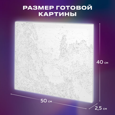 Картина по номерам 40×50 см, ОСТРОВ СОКРОВИЩ «Тишина», на подрамнике, акрил, кисти