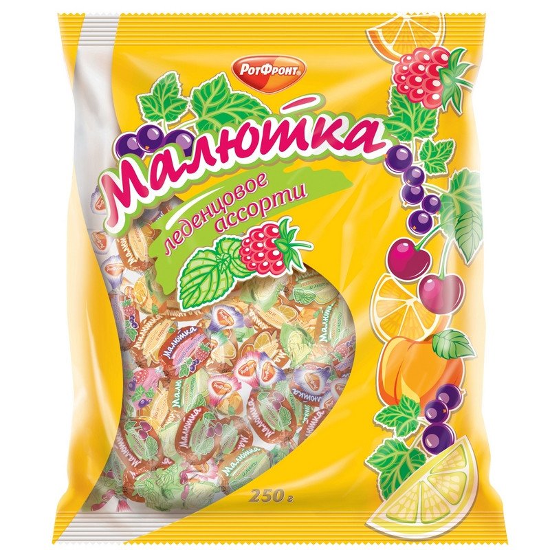 превью Конфеты Леденцы Малютка ассорти 4 вкуса,250гр
