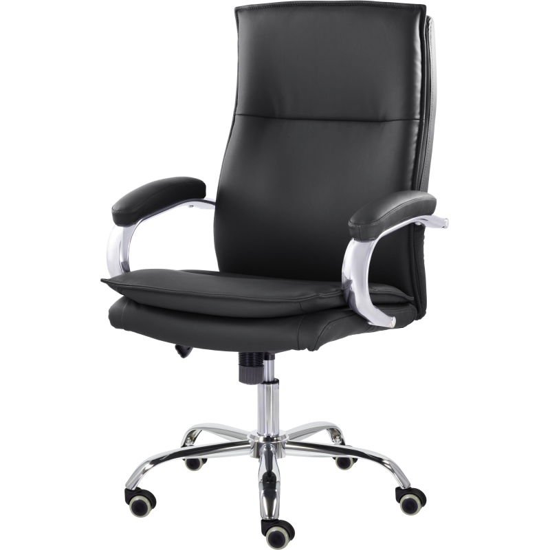превью Кресло UP_EChair СН-701 Куба В хром ХДП Ср S-0401 (черный)