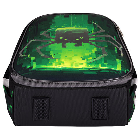 Ранец BRAUBERG PREMIUM, 2 отделения, с брелоком, «Digital spider», LED-ЛАМПОЧКИ, 38×29х16 см