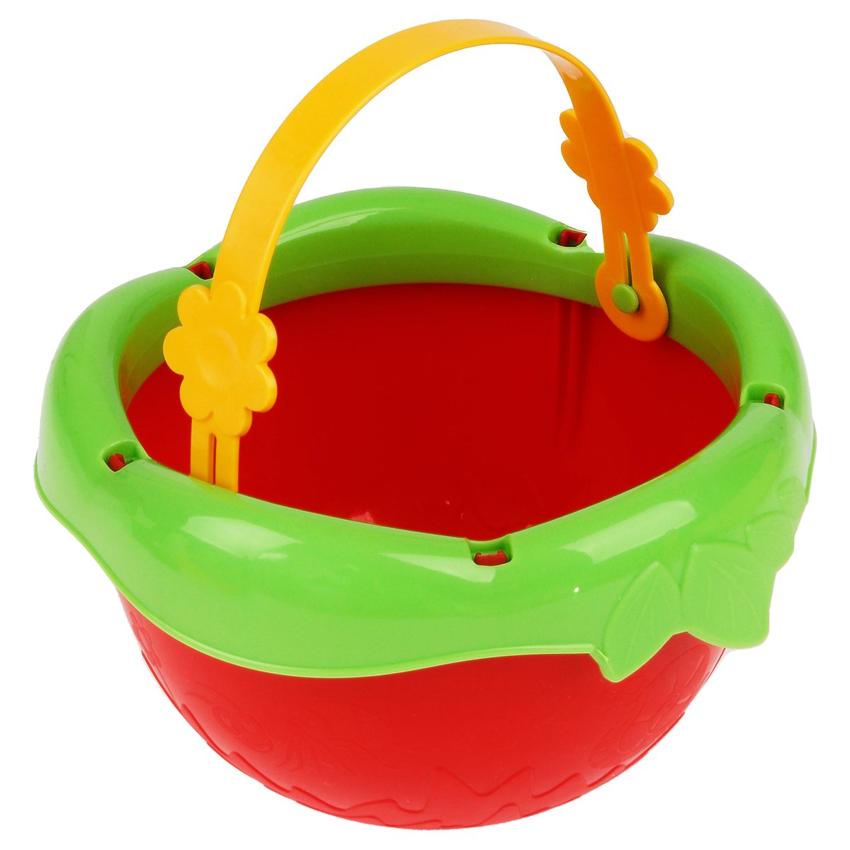 Набор для песка ТРИ СОВЫ «Лесная лужайка», 7 предметов (ведро-лукошко, грабли, совок, 4 формочки)