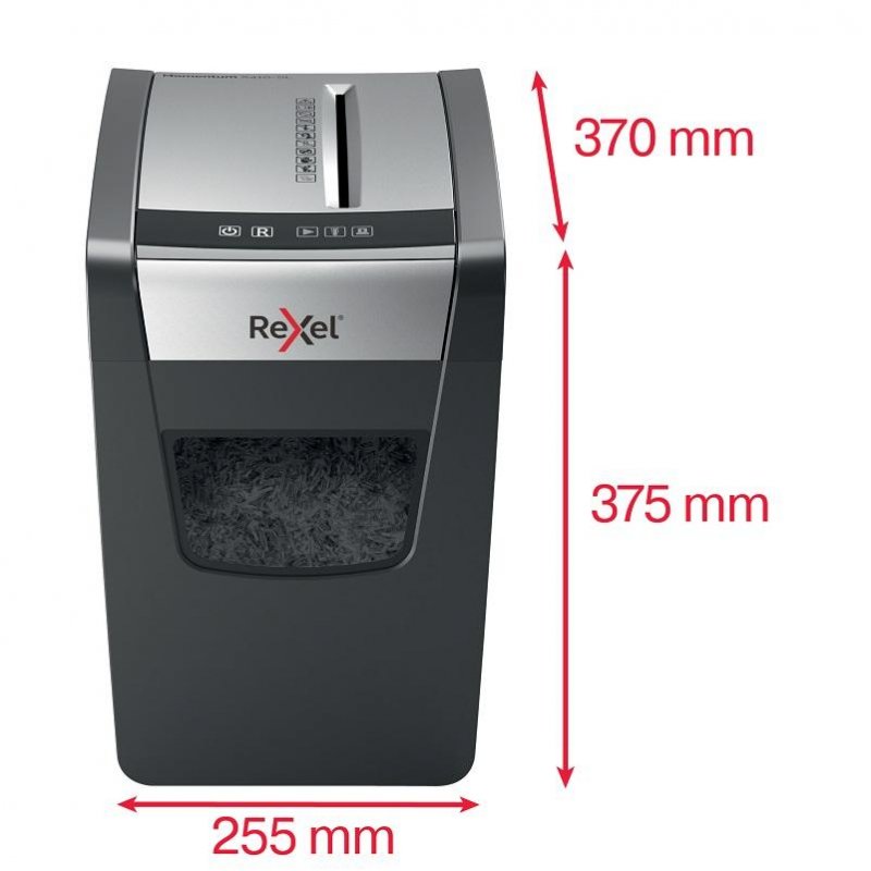Уничтожитель (шредер) Rexel Momentum X410-SL, 1-3 человека, 4 уровень секретности, фрагменты 4×28 мм, 10 листов, 23 л