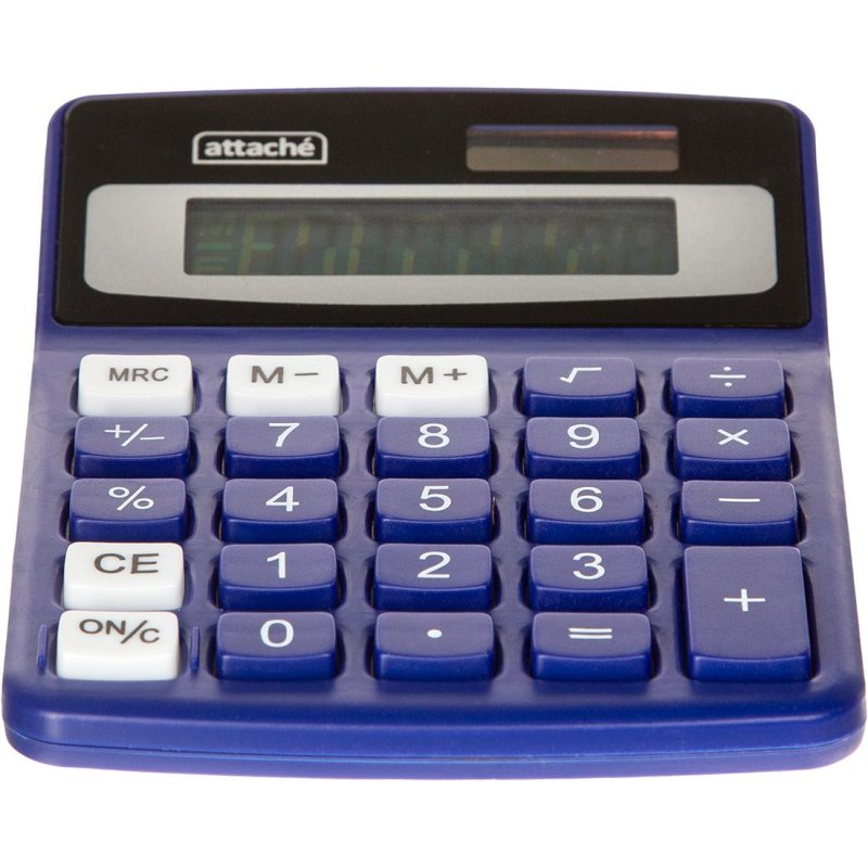 Калькулятор настольный компактный Attache ATC-555-8C 8-разрядный синий