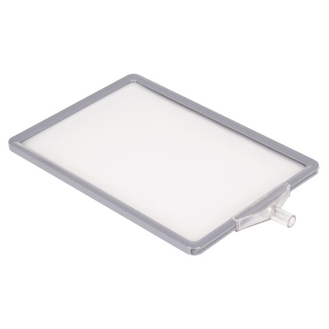 Стойка-инфодержатель напольная (ценникодержатель), 210×300 мм, А4, сталь, СЕРАЯ, BRAUBERG