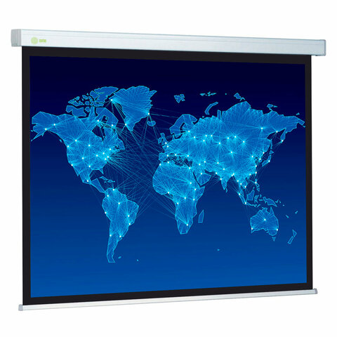 превью Экран Cactus Wallscreen CS-PSW-150×150, 150×150 см, 1:1, настенно-потолочный, белый