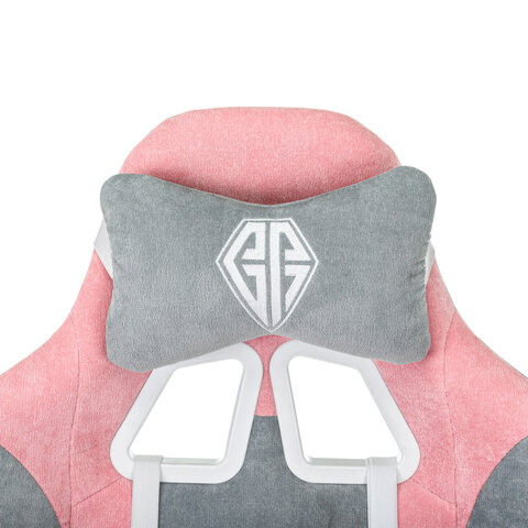 Кресло компьютерное BRABIX ''Forcer GM-127''2 подушкитканьрозовое/серое533215