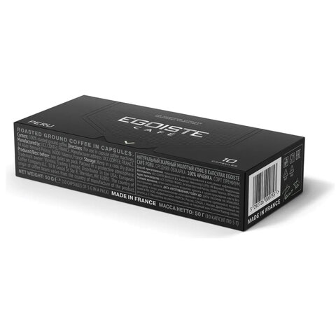 Кофе в капсулах EGOISTE «PERU» для кофемашин Nespresso, 10 порций, арабика 100%, ФРАНЦИЯ