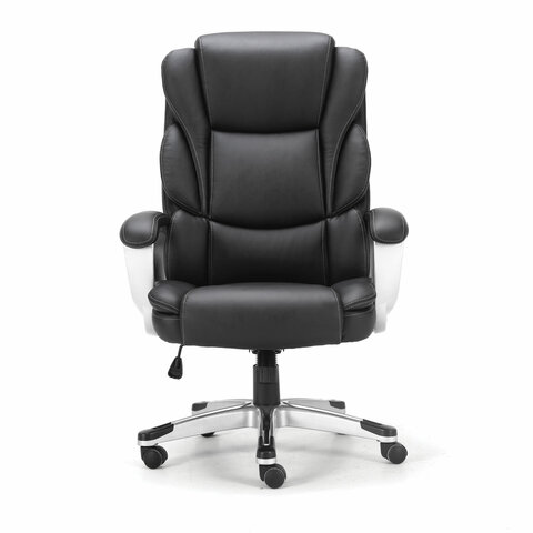 Кресло офисное BRABIX PREMIUM «Rest EX-555», пружинный блок, экокожа, черное, 531938