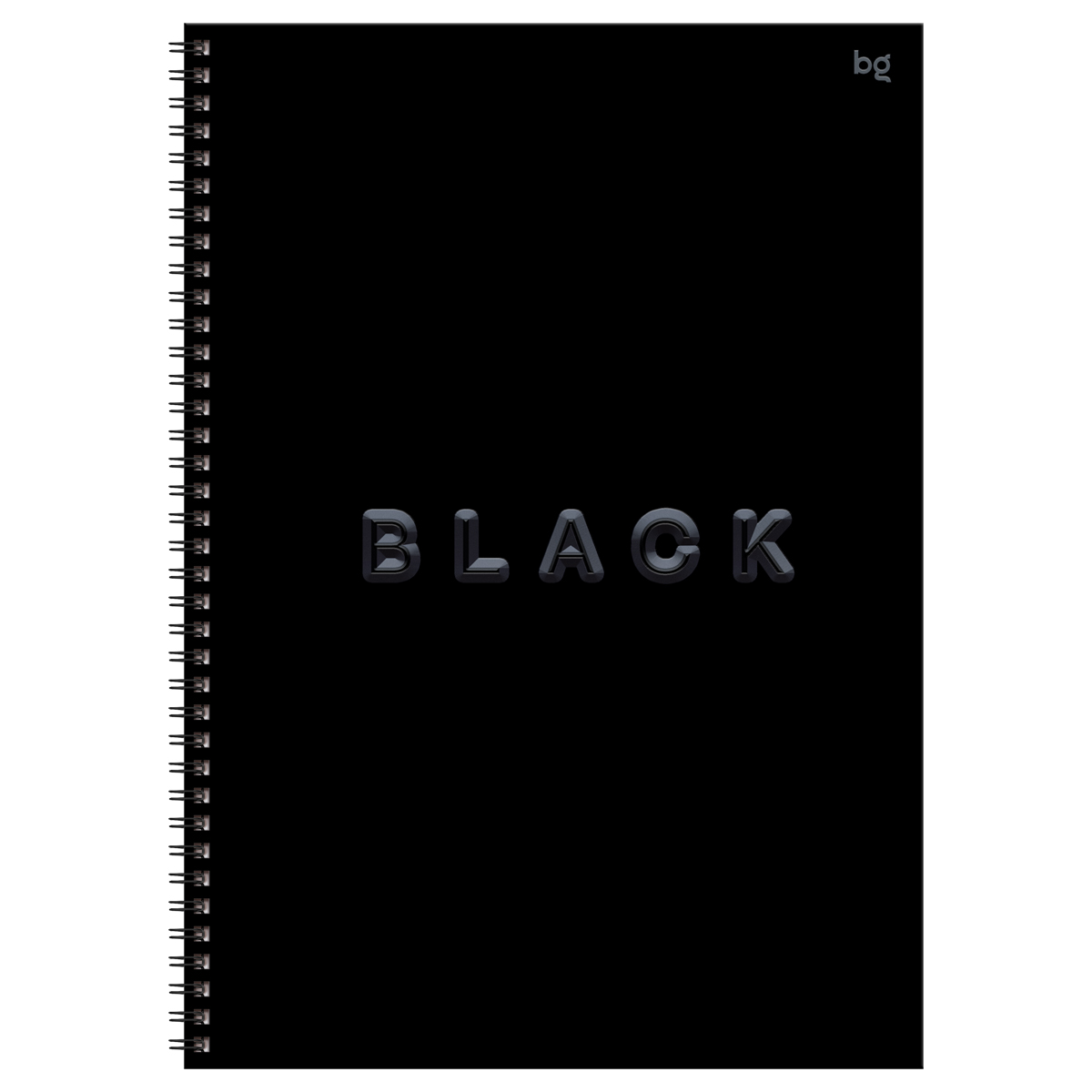 Тетрадь 96л., А4, клетка, на гребне BG «Just black», soft-touch ламинация, выб. лак