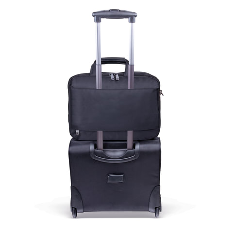 Сумка деловая BRAUBERG «Control 2», 32×41×10 см, отделение для планшета и ноутбука 15.6", ткань, черная