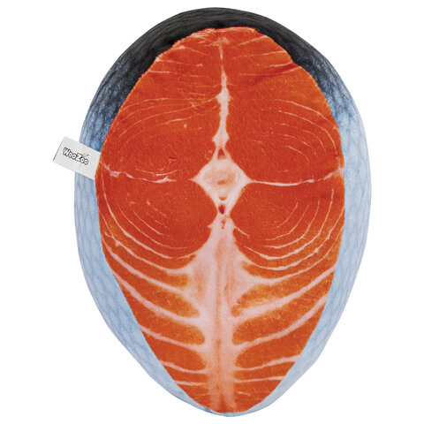 Игрушка мягкая «СТЕЙК ЛОСОСЯ», ткань вельбоа, 32×22 см, WOOZOO (ВУЗУ)