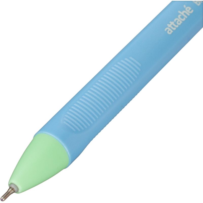 Ручка шариковая автоматическая Attache Bright colours г/зел корп, син,0.5мм