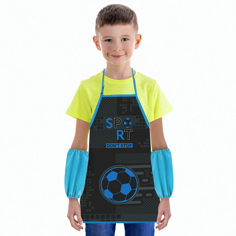 Накидка фартук с нарукавниками для труда ЮНЛАНДИЯ, 46×54 см, «Sport game»