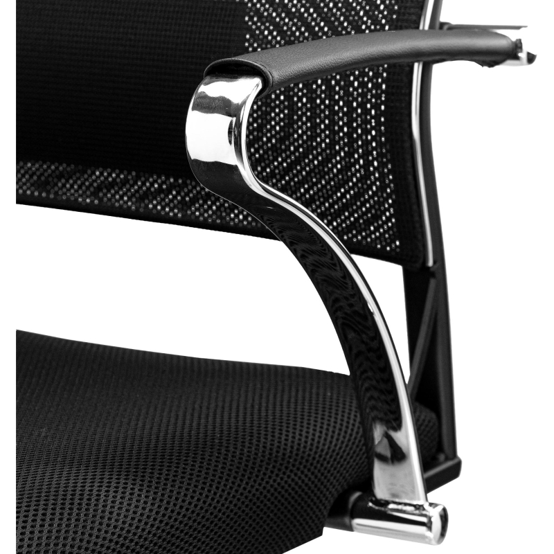 Кресло MT_Sit Air-180/Km00/Wh00/K15cL(M09. B23. G18. W01), черный, хром
