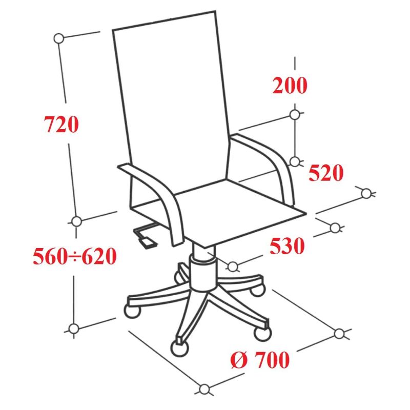 Кресло VT_EChair-641 TPU к/з черный, пластик черный