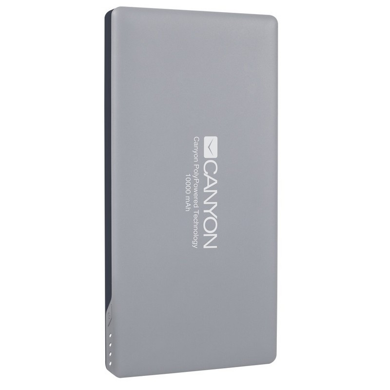 превью Внешний аккумулятор Canyon Li-Pol 10000 mAh серый (CNS-TPBP10DG)