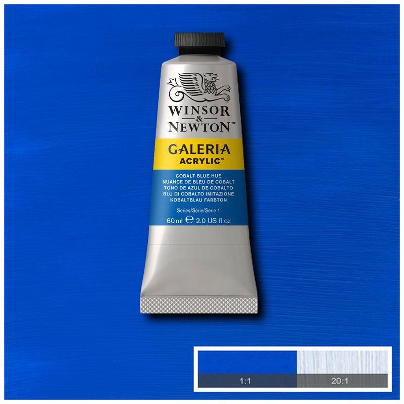 Краски акриловые Winsor&Newton «Galeria», 60 мл, туба, синий кобальт