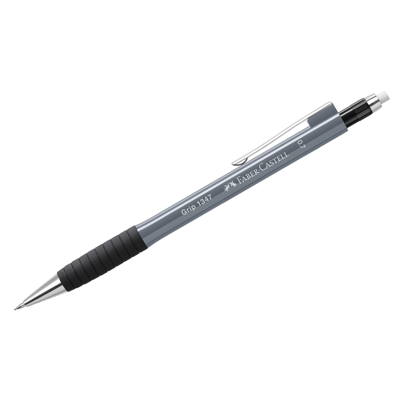 превью Карандаш механический Faber-Castell «Grip 1347» В, 0.7мм, грип, с ласт., автоподача грифеля, серый