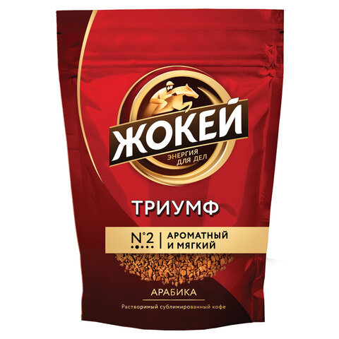 превью Кофе растворимый ЖОКЕЙ «Триумф», сублимированный, 450 г, мягкая упаковка