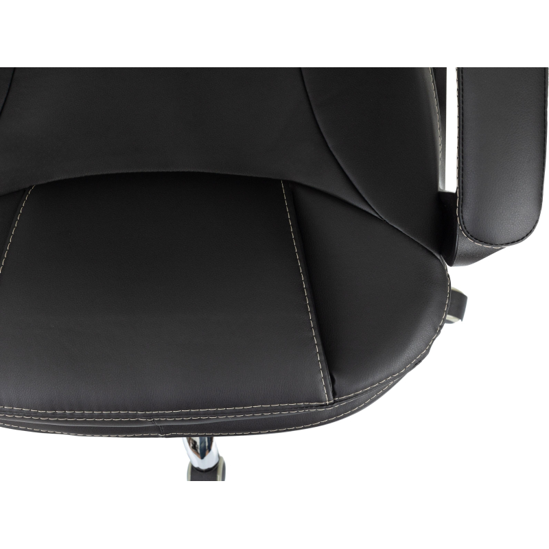 Кресло VB_EChair 668 TPU/SL черный экокожа крестов. металл хром