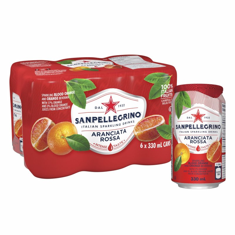 Напиток S. Pellegrino газированный сокосодержащий красный апельсин 0.33 л (6 штук в упаковке)