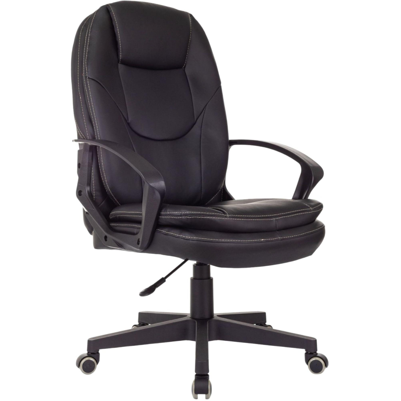 Кресло VB_EChair 668LT PU черный эко. кожа крестов. пластик