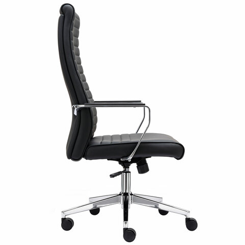 Кресло BRABIX PREMIUM ''Solo EX-730'', алюминий, хром, экокожа, черное